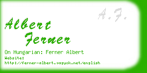 albert ferner business card
